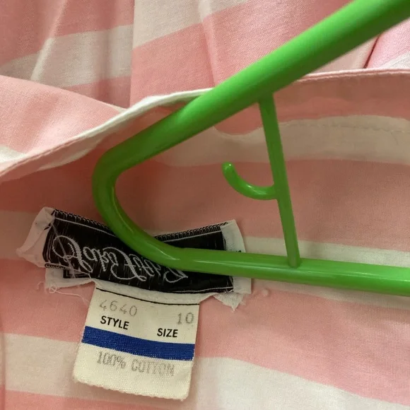 Pink Striped Women's Dress - Picture 4 of 4